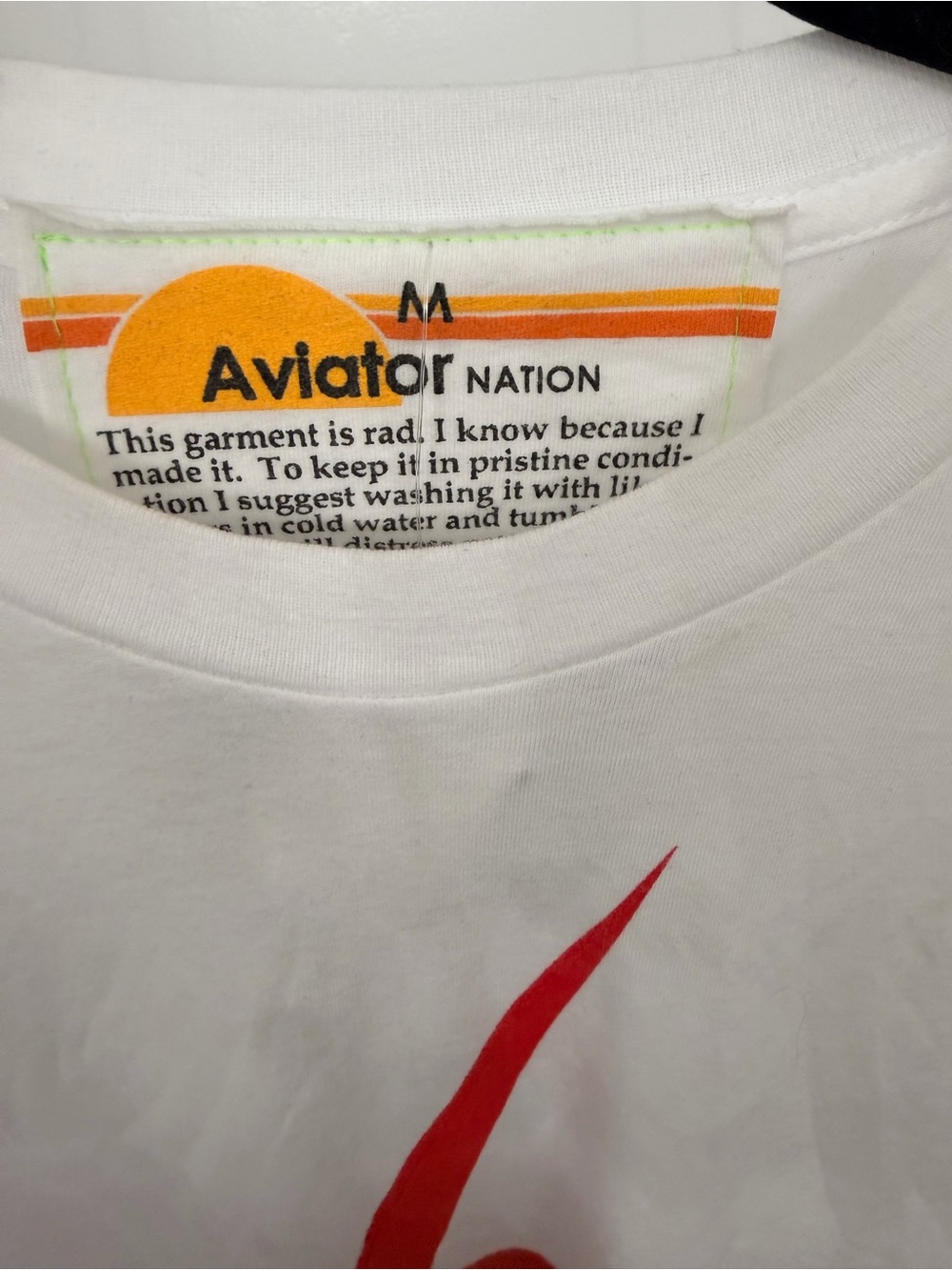 Aviator Nation Bolt Fade Boyfriend Tee White Size Medium - Picture 3 of 6